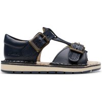 Playsun Leather Flat Sandals Blue Standard Fit
