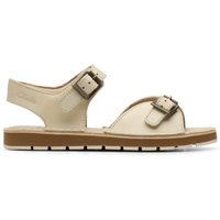 Playsun Leather Flat Sandals White Standard Fit
