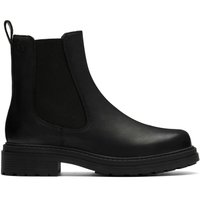 Clarks Women's Orinoco 3 Top Black Leather Chelsea Boots, Ankle Boots | Size: 6-Standard Fit