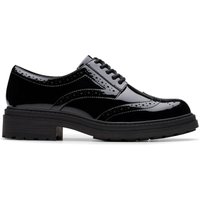 Clarks Women's Orinoco3 Derby Black Patent Derby Shoes, Lace Up | Size: 6.5-Wide Fit