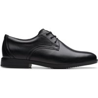 Jonwin Step Leather Lace Up School Shoes Wide Fit