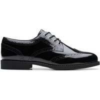 Tapa Pure Patent Brogues Lace Up School Shoes Standard Fit