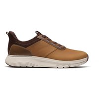 Motion Trek LX Dark Tan Leather Trainers Lace Up Standard Fit