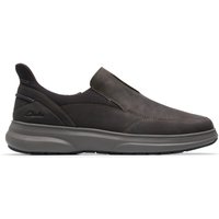 Mullan Step Dark Leather Slip Ons Wide Fit