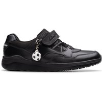 Clarks Daze Kick Kid Black Riptape, School Shoes | Size: 11-Standard Fit