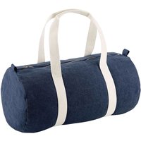 Bagbase Men's Barrel Denim Duffle Bag in Blue