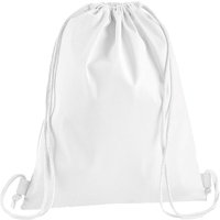 Westford Mill Men's Premium Cotton Drawstring Bag in White