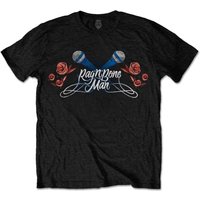 Rag N Bone Man Men's Mics & Roses Cotton T-Shirt in Black | Size: Medium