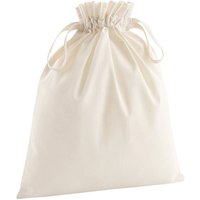 Westford Mill Men's Cotton Drawstring Bag in Natural | Size: Medium