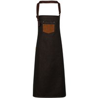 Premier Division Bibbed Apron in Black