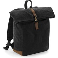 Quadra Men's Heritage Leather Accents Backpack in Black