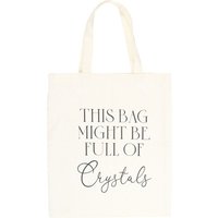 Something Different Women's Full Of Crystals Cotton Tote Bag in Black