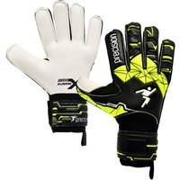 Precision Men's Fusion X Flat Cut Finger Protect Goalkeeper Gloves in Black | Size: 8