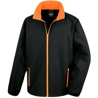 Result Core Men's Printable Soft Shell Jacket in True Black | Size: Medium