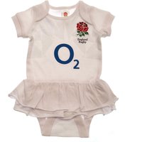 England RFU Girl's 2023-2024 Double Frill Tutu in White | Size: 9-12 m