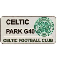Celtic FC Street Sign Badge in White