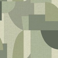 Belgravia Ceruti Geometric Wallpaper in Green