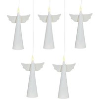 Premier Floating Angels Christmas Dration (Pack of 5) in White
