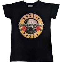 Guns N Roses Women's Classic Logo Pyjama Top in Grey | Size: Small