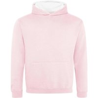 AWDis Varsity Hoodie in Baby Pink | Size: 3-4 Years