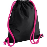 Bagbase Icon Drawstring Bag in Jet Black