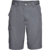 Russell Men's Polycotton Work Shorts in Grey | Size: 36R
