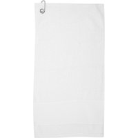 Towel City Printable Cotton Golf Towel in White