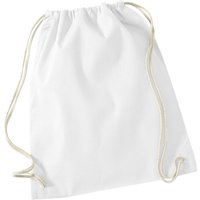 Westford Mill Men's Cotton Drawstring Bag in White