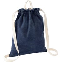 Bagbase Men's Denim Drawstring Bag in Blue