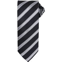 Premier Men's Stripe Waffle Tie in Black