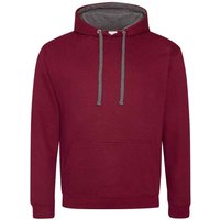 AWDis Men's Varsity Hoodie in Burgundy | Size: Large