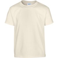 Gildan Plain Cotton Heavy T-Shirt in Natural | Size: 9 Years