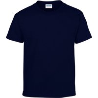 Gildan Plain Cotton Heavy T-Shirt in Navy | Size: 9 Years