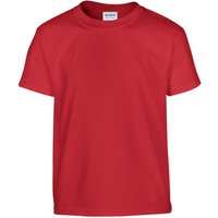 Gildan Plain Cotton Heavy T-Shirt in Red | Size: 5-6 Years