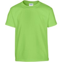 Gildan Plain Cotton Heavy T-Shirt in Lime | Size: 9 Years