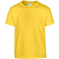 Gildan Plain Cotton Heavy T-Shirt in Mustard | Size: 9 Years