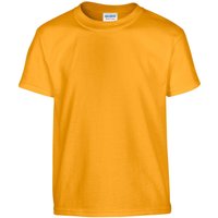 Gildan Plain Cotton Heavy T-Shirt in Gold | Size: 12-13 Years