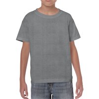 Gildan Heavy Cotton Heather T-Shirt in Dark Grey | Size: 7-8 Years