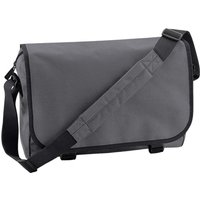 Bagbase Men's Contrast Detail Messenger Bag in Dark Grey