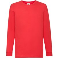 Fruit of the Loom Value Long-Sleeved T-Shirt in Red | Size: 3-4 Years