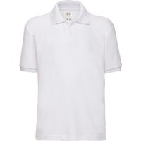 Fruit of the Loom Piqué Polo Shirt in White | Size: 5-6 Years