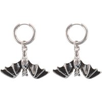 Something Different Men's Victorian Vampire Bat Dangle Earrings in Black
