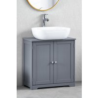 Home Discount Bath Vida Priano 2 Door Under Sink Cabinet Bathroom Unit in Dark Grey