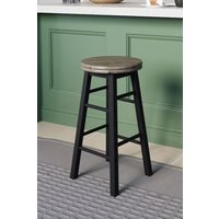 Home Discount Chef Vida Wooden Revolving Bar Stool Kitchen Seat Dining Furniture in Black