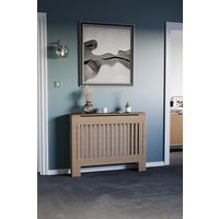 Home Discount Vida Designs Chelsea MDF Radiator Cover Heating Cabinet, Unfinished in Brown | Size: Small
