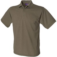 Henbury Men's Polycotton Heavy Polo Shirt in Olive | Size: XL