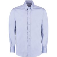 Kustom Kit Men's Oxford Tailored Long-Sleeved Shirt in Light Blue | Size: 16 inches