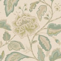 Belgravia Maya Floral Trail Vinyl Textured Wallpaper in Pale Green