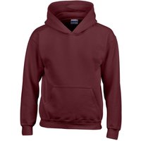 Gildan Heavy Blend Hooded Sweatshirt in Maroon | Size: 12-13 Years