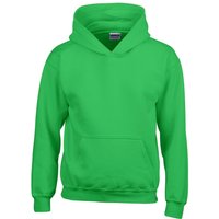 Gildan Heavy Blend Hooded Sweatshirt in Green | Size: 7-8 Years